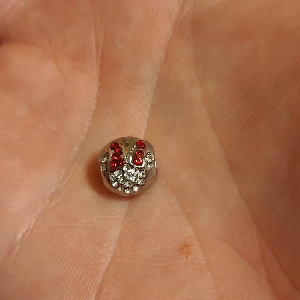 Minny mouse rhinestones European bracelet charm
